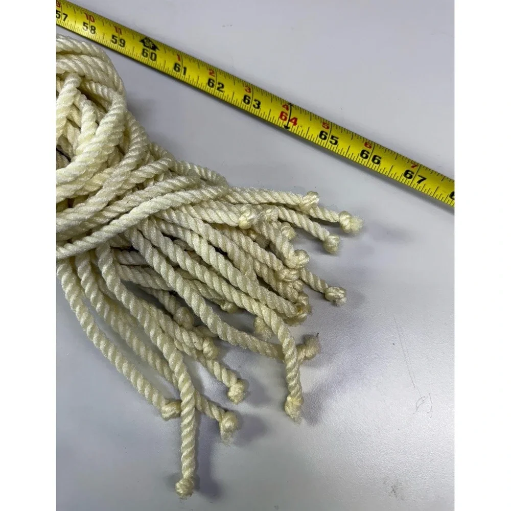 Vintage Macrame Boho Cream Hanging‎ Plant Pot Holder 67